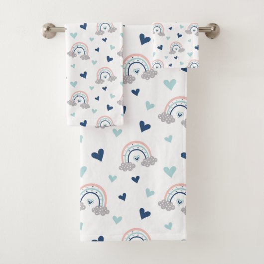 Rainbow Kids Towels Pastel Boho Birthday Look Bad Handdoek (Insitu)