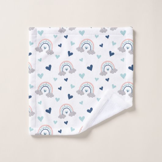 Rainbow Kids Towels Pastel Boho Birthday Look Bad Handdoek (Wasdoekje)