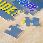 Rainbow Kijk "16" & "HAPPY BIRTHDAY", Cloudy Sky Legpuzzel (Zijkant)