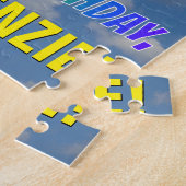 Rainbow Kijk "20" & "HAPPY BIRTHDAY", Cloudy Sky Legpuzzel (Zijkant)