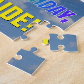 Rainbow Kijk "22" & "HAPPY BIRTHDAY", Cloudy Sky Legpuzzel (Zijkant)