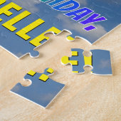 Rainbow Kijk "23" & "HAPPY BIRTHDAY", Cloudy Sky Legpuzzel (Zijkant)