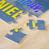 Rainbow Kijk "29" & "HAPPY BIRTHDAY", Cloudy Sky Legpuzzel (Zijkant)