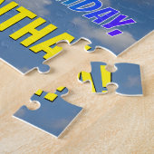 Rainbow Kijk "36" & "HAPPY BIRTHDAY", Cloudy Sky Legpuzzel (Zijkant)