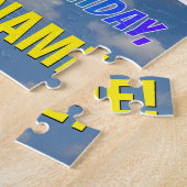 Rainbow Kijk "42" & "HAPPY BIRTHDAY", Cloudy Sky Legpuzzel (Zijkant)