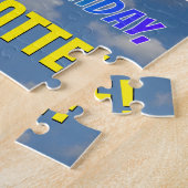 Rainbow Kijk "44" & "HAPPY BIRTHDAY", Cloudy Sky Legpuzzel (Zijkant)