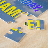 Rainbow Kijk "45" & "HAPPY BIRTHDAY", Cloudy Sky Legpuzzel (Zijkant)