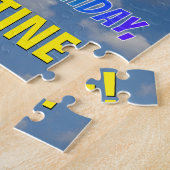 Rainbow Kijk "46" & "HAPPY BIRTHDAY", Cloudy Sky Legpuzzel (Zijkant)