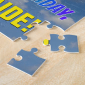 Rainbow Kijk "48" & "HAPPY BIRTHDAY", Cloudy Sky Legpuzzel (Zijkant)