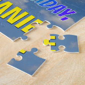 Rainbow Kijk "49" & "HAPPY BIRTHDAY", Cloudy Sky Legpuzzel (Zijkant)