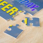 Rainbow Kijk "51" & "HAPPY BIRTHDAY", Cloudy Sky Legpuzzel (Zijkant)