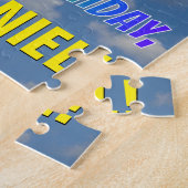 Rainbow Kijk "55" & "HAPPY BIRTHDAY", Cloudy Sky Legpuzzel (Zijkant)