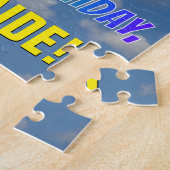 Rainbow Kijk "56" & "HAPPY BIRTHDAY", Cloudy Sky Legpuzzel (Zijkant)