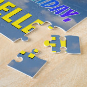 Rainbow Kijk "57" & "HAPPY BIRTHDAY", Cloudy Sky Legpuzzel (Zijkant)