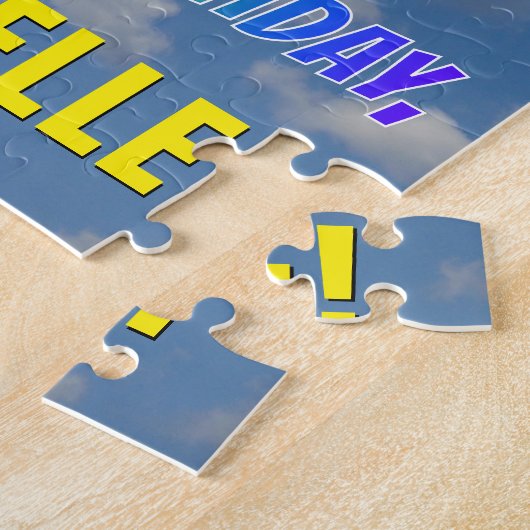 Rainbow Kijk "65" & "HAPPY BIRTHDAY", Cloudy Sky Legpuzzel (Zijkant)