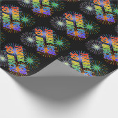 Rainbow Kijk "DANK JE ZO VEEL!", Vuurwerk ziet er  Cadeaupapier (Hoek)