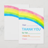 Rainbow Kinder bedankkaart (Voorkant / Achterkant)