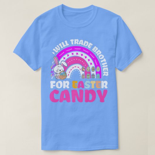 Rainbow Kinder Funny zal broeder ruilen voor paask T-shirt (Design voorkant)