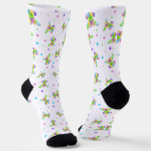 Rainbow kinder hond Puppy Polka Dot Bright Fun Kle Sokken (Gebogen)