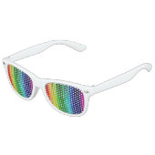Rainbow Kinder Party Shades, White Kinder Zonnebril (Gekanteld)