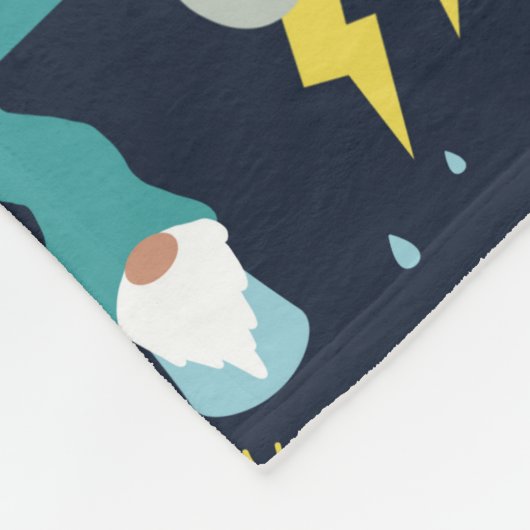 Rainbow-Kinderen op regenachtige dag Fleece Deken (Hoek)