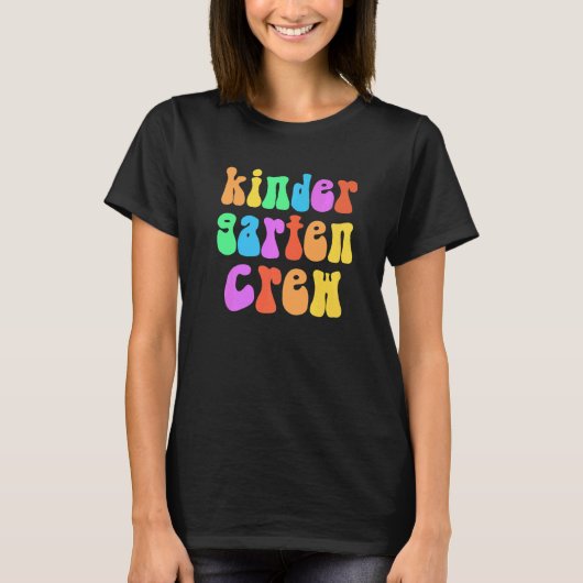 Rainbow Kindergarten Crew Retro Kinder Little Miss T-shirt (Voorkant)