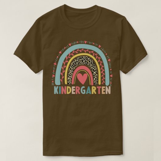 Rainbow Kindergarten Eerste Dag van School B T-shirt (Design voorkant)