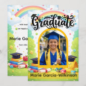 Rainbow Kindergarten Graduation Kaart (Voorkant / Achterkant)