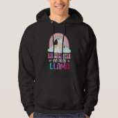 Rainbow Kindergarten No Prob Llama 100th Day of Sc Hoodie (Voorkant)