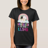 Rainbow Kindergarten No Prob Llama 100th Day of Sc T-shirt (Voorkant)