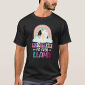 Rainbow Kindergarten No Prob Llama 100th Day of Sc T-shirt (Voorkant)