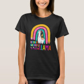 Rainbow Kindergarten No Prob Llama 100th Day of Sc T-shirt (Voorkant)