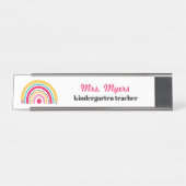 Rainbow Kindergarten Teacher Bureau Naambordje (Voorkant)