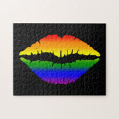 RAINBOW KISS LIPS JIGSAW PUZZLE LEGPUZZEL (Horizontaal)