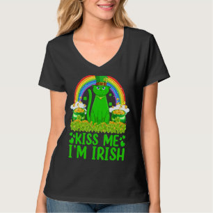 Rainbow Kiss Me I'm Irish Siamese Cat St Patrick' T-shirt