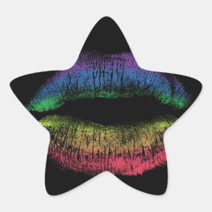 Rainbow Kiss Ster Sticker