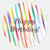 Rainbow Kisses - Happy Birthday Sticker (Voorkant)