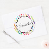 Rainbow Kisses - Naam Sticker (Envelop)