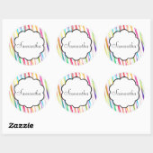 Rainbow Kisses - Naam Sticker (Vel)