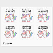 Rainbow Kissing Eenhoorns Magisch Vierkante Sticker (Vel)