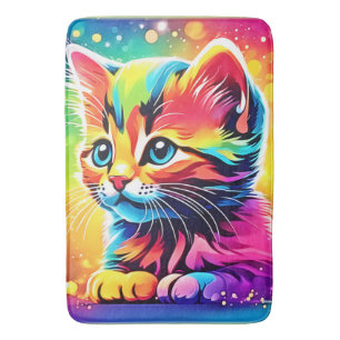 Rainbow Kitten Dream Badmat