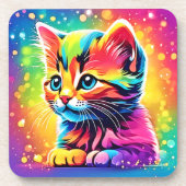 Rainbow Kitten Dream Bier Onderzetter (Voorkant)