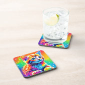 Rainbow Kitten Dromen Bier Onderzetter (Rechterzijde)