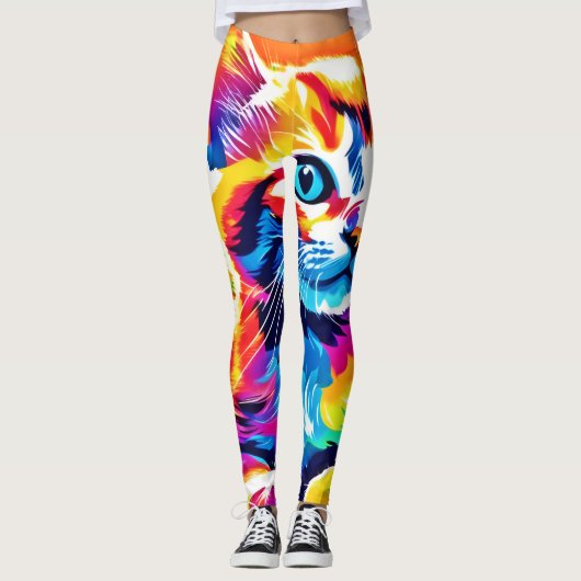 Rainbow Kitten Dromen Leggings (Voorkant)
