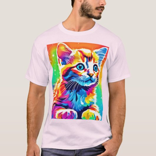 Rainbow Kitten Dromen T-shirt (Voorkant)