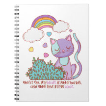 Rainbow Kitten Notebook + Citaat
