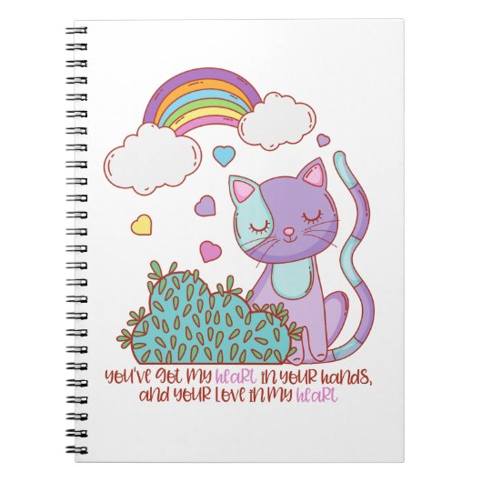Rainbow Kitten Notebook + Citaat Notitieboek (Voorkant)