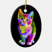 Rainbow Kitten Porcelain ornament (Voorkant)