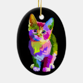 Rainbow Kitten Porcelain ornament (Achterkant)