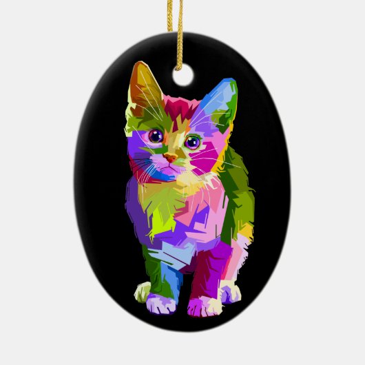 Rainbow Kitten Porcelain ornament (Achterkant)